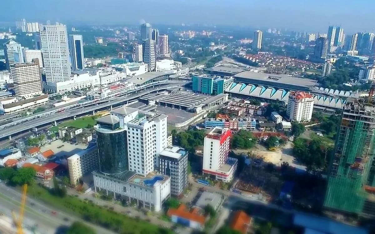 Johor Bahru city skyline destination for Changi Airport transfer